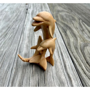 Hand Carved‎ Wooden Dolphins